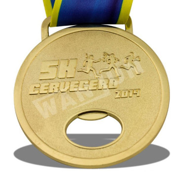 Hochwertige Flaschenöffner Funktion Metall Gold 5K Medaille